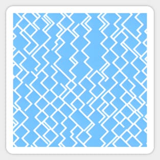 Electrifying Lines  - white zigzag on blue background Sticker